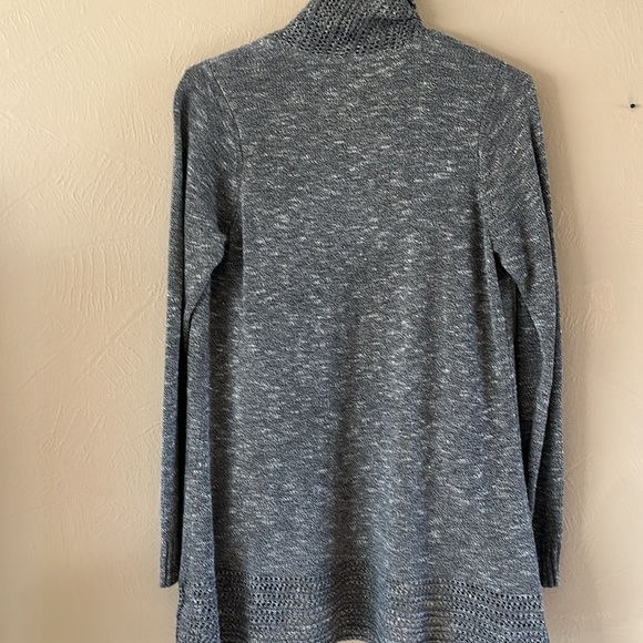 Torrid Cardigan Crochet Trim Cascade Front Size 00 M/L Heather Gray Long Sleeves - Picture 6 of 14